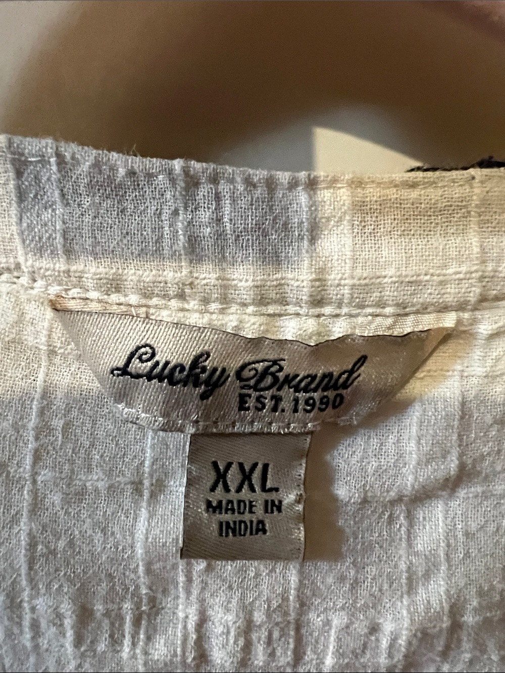 Lucky Brand Cream Boho Embroidered Peasant Tunic - Picture 3 of 11